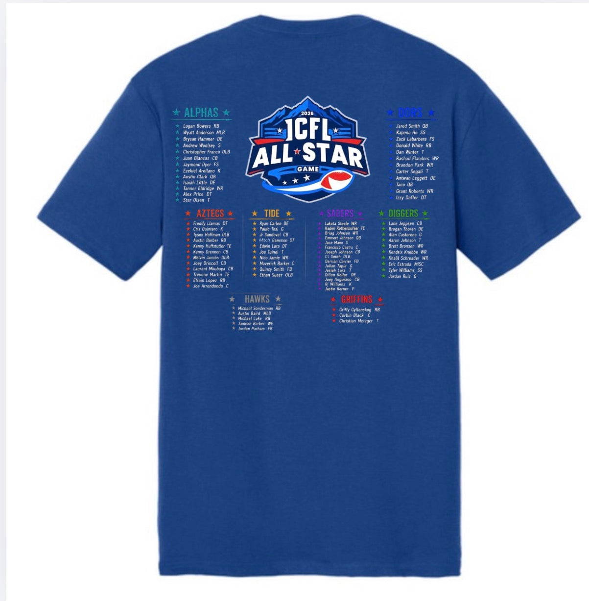 ICFL 2026 ALLSTAR TEE